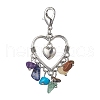 Alloy Heart Pendant Decoration HJEW-JM01454-1