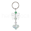 Acrylic Heart with Bowknot Keychains KEYC-JKC00612-02-1