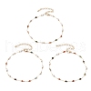 304 Stainless Steel Chain Anklets for Women AJEW-AN00691-2