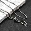 Non-Tarnish Adjustable 304 Stainless Steel Slider Necklaces NJEW-L156-002A-P-5