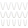   30Pcs 3 Style V Shape 204 Stainless Steel & Nylon Bra Underwire STAS-PH0005-40-1