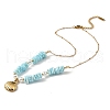 304 Stainless Steel Shell Shape Pendant Necklaces STAS-Z101-03G-1