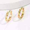 Minimalist Stainless Steel Moon Hoop Earrings TD3757-3