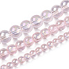 Electroplate Transparent Glass Beads Strands GLAA-T032-T8mm-AB10-4