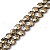Electroplated Natural Lava Rock Beads Strands G-A256-F01-01F-1