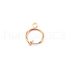 Brass Clip-on Hoop Earring Findings KK-WH0047-02C-1