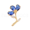 Brass Glass Pendants KK-B100-041G-07-1