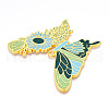 Rack Plating Alloy Enamel Big Pendants ENAM-N056-398D-G-2