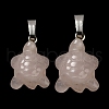 Natural Rose Quartz Pendants G-F758-A05-P-1
