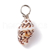 Natural Shell Pendants PALLOY-JF01164-01-2