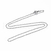 304 Stainless Steel Cable Chain Necklaces MAK-S072-17-3