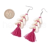 Shell Shape Dangle Earrings EJEW-JE06418-3