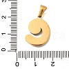 304 Stainless Steel Pendants STAS-K297-01G-C-3