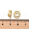 Brass Micro Pave Cubic Zirconia European Beads KK-C106-20G-2
