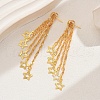 Brass Tassel Stud Earrings MD9290-1-1
