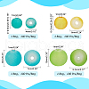   4 Bags 4 Size Transparent Frosted Glass Beads FGLA-PH0001-08-2