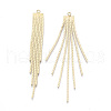 Brass Chain Tassel Big Pendants X-KK-N231-110G-NF-1