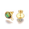 Brass Stud Earring Findings MAK-F028-01-3