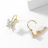 Elegant Butterfly Stainless Steel Hoop Earrings GI3123-3