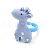Giraffe Resin Adjustable Rings for Kids RJEW-JR00391-2