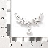 Brass Micro Pave Clear Cubic Zirconia Pendants ZIRC-L104-010P-3
