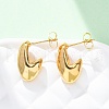 Ion Plating(IP) 304 Stainless Steel Twist Teardrop Stud Earrings for Women EJEW-K244-11G-4