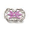 Brass Crystal Rhinestone Oval with Flower Multi-Strands Links KK-P306-14P-2