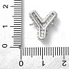 Brass Micro Pave Cubic Zirconia Letter Links KK-I717-04Y-P-3