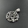 Stainless Steel Punk Skull Pentagram Pendant Necklaces for Men's Jewelry WZ8704-3
