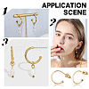 Beebeecraft 30Pcs Brass C-shape Stud Earrings KK-BBC0009-41-5