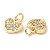 Brass with Cubic Zirconia Pendants KK-K332-22G-2