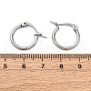 304 Stainless Steel Hoop Earrings EJEW-D195-M-2