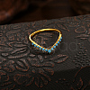 925 Sterling Silver Pave Cubic Zirconia V-shaped Finger Rings for Women DZ3056-2-1