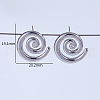 Rotating Thread Mosquito Coil Holder Brass Stud Earrings NN8034-4
