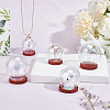 DELORIGIN 6 Sets 3 Style Glass Dome Cover ODIS-DR0001-02-3