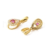 925 Sterling Silver Micro Pave Cubic Zirconia Ice Pick Pinch Bails STER-B004-01G-2