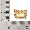 Rack Plating Brass Micro Pave Cubic Zirconia Pendants X-KK-U027-12-04G-3
