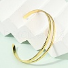 Hollow Out 304 Stainless Steel Cuff Bangles for Women BJEW-Z097-04G-2