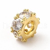 Rack Plating Brass Cubic Zirconia Beads KK-G458-08G-2