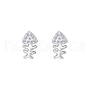 Cute Stainless Steel Fish Stud Earrings for Women UW5406-2-1