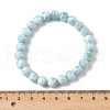 Round Natural Hemimorphite Beaded Stretch Bracelets for Men Women BJEW-B136-01B-5