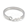 Non-Tarnish Constellations 304 Stainless Steel Open Cuff Ring for Women RJEW-L122-001P-02-2