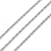 Tarnish Resistant 304 Stainless Steel Rope Chains CHS-G027-08A-P-1