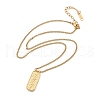 304 Stainless Steel Rectangle Number Pendant Necklaces NJEW-D300-01G-07-4