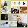   14Pcs 7 Colors Blown Glass Teardrop Bubble Vial GLAA-PH0003-15-6