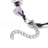 Natural & Synthetic Gemstone Chip Beads & Cowrie Shell Beads Braided Bead Bracelets BJEW-JB11834-04-4