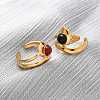 304 Stainless Steel Adjustable Open Cuff Rings RJEW-A071-14G-3