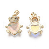 Brass Cubic Zirconia Pendants KK-R134-082-NF-2