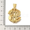 Ion Plating(IP) 304 Stainless Steel Rhinestone Pendants STAS-C105-08G-3