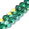Transparent Electroplate Glass Beads Strands GLAA-Q099-D01-03-1